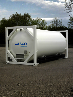 ISO tank container for CO₂ transport and storage