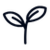 Pflanze mit Blatt als Symbol für Nachhaltigkeit und natürliche Prozesse